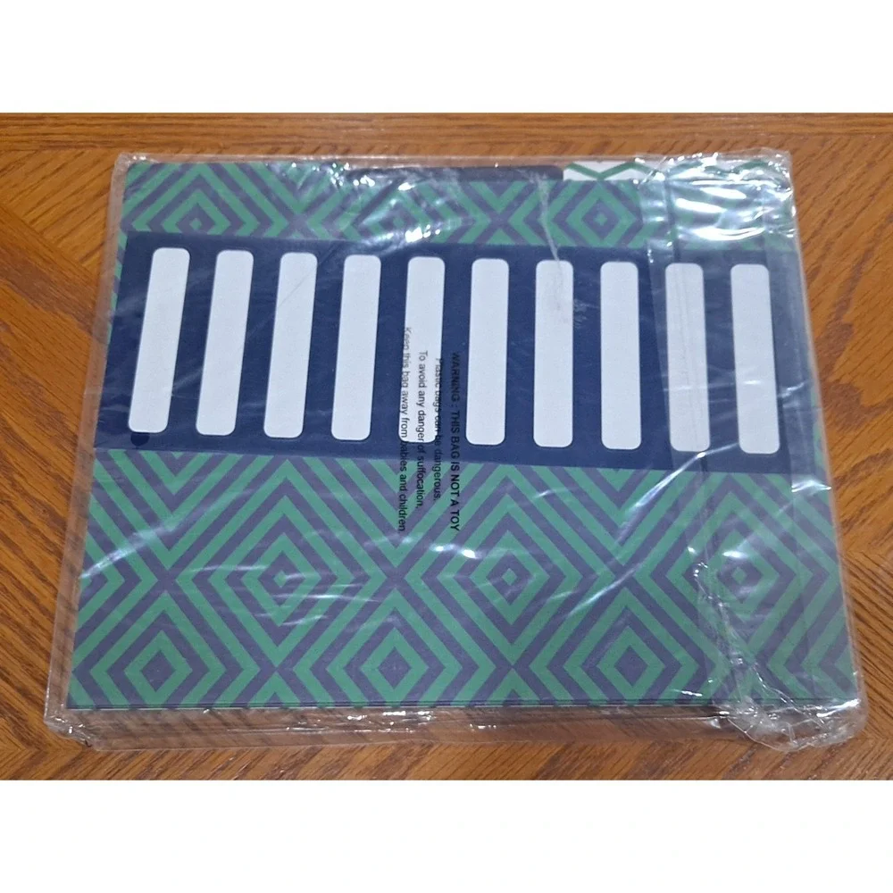 New C.R. Gibson File‎ Folders Preppy Kelly Green Navy Argyle 9 Count 3 Designs